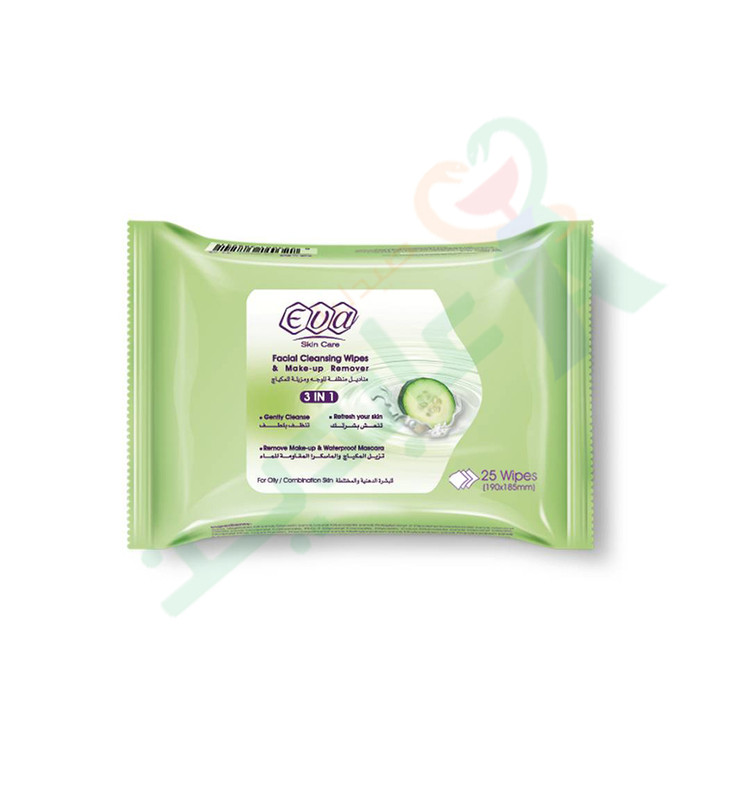 EVA FACIALCucumber CLEANSING WIPES 25 WIP