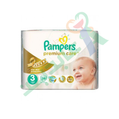 PAMPERS PREMIUM CARE SIZE(3) 36 pieces