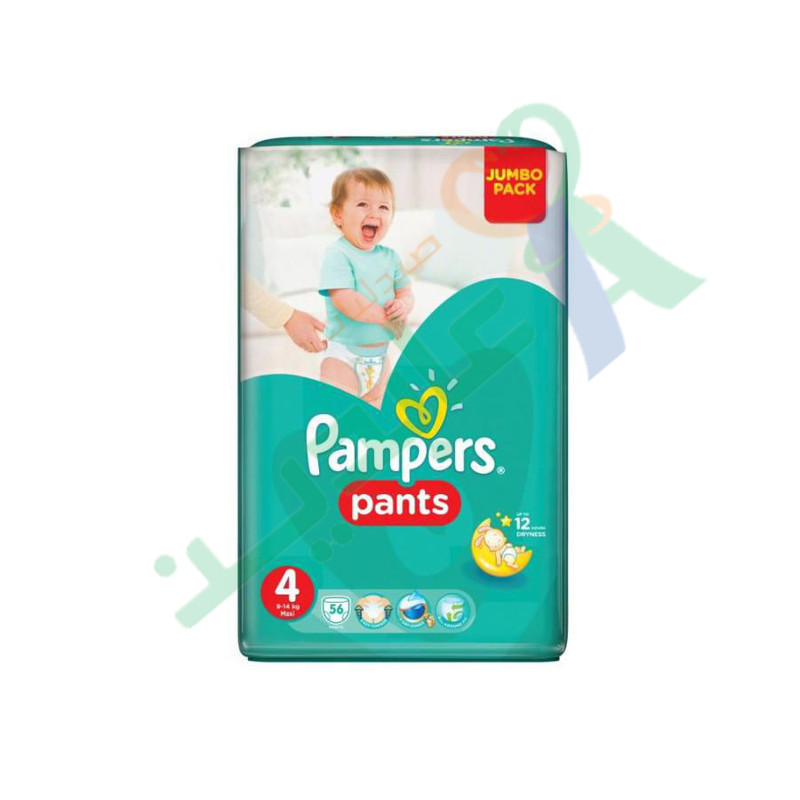 PAMPERS PANTS CULOTTES SIZE (4) 56  DIAPERPER