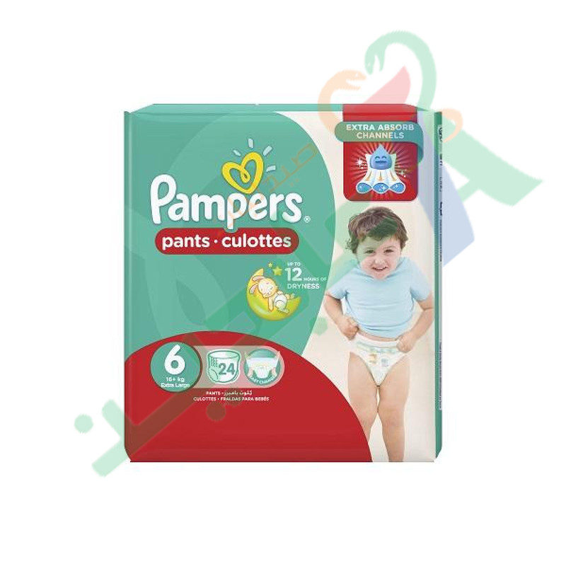 PAMPERS PANTS CULOTTES SIZE (6) 24  DIAPERPER