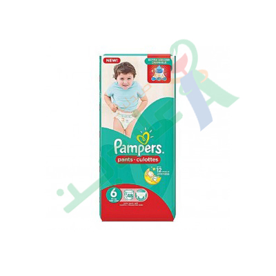 PAMPERS PANTS CULOTTES SIZE (6) 48  DIAPERPER