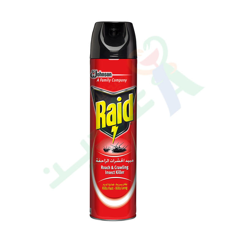 RAID ROACH & CRAWLING SPRAY 300ML RED