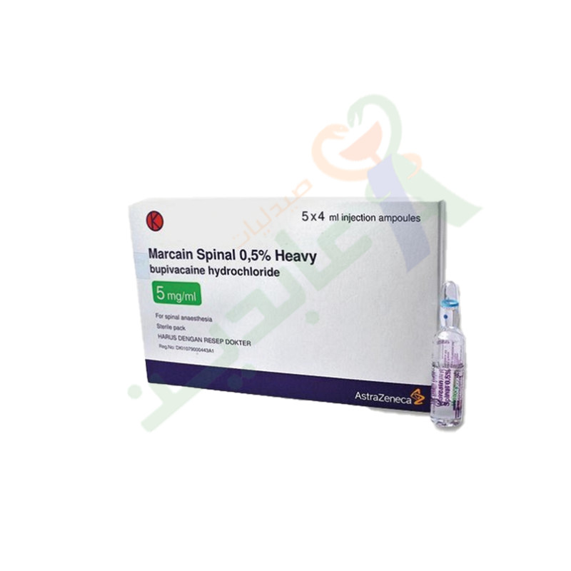 MARCAINE SPINAL HEAVY 0.5% 5 AMPULES 4 ML