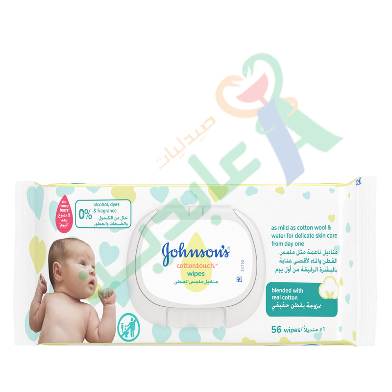 JOHNSONS COTTON TOUCH 56 WIPES
