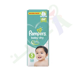 [67044] PAMPERS BABY DRY JUNIOR SIZE(5) 58  DIAPERPERS