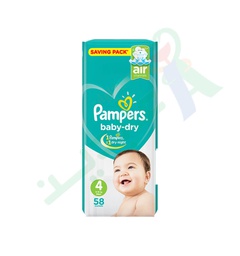 [67518] PAMPERS BABY DRY SIZE (4) 58 pieces