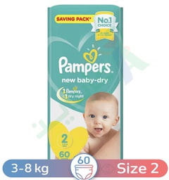 [94153] PAMPERS NEW BABY DRY SIZE (2) MINI 62pieces