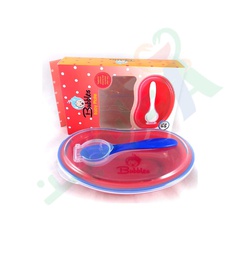 [92821] BUBBLES BABY PLATE RED