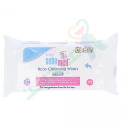 [74222] SEBA MED BABY CLEANSING WIPES 72 PIECES