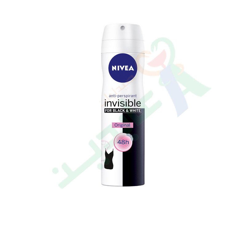 NIVEA SPRAY. (BLACK & WHITE) ORIGINAL WOMEN 150ML