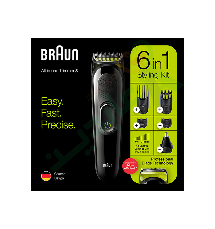BRAUN ALL-IN-ONE TRIMMER3 6IN1 STYLING KIT MGK3221