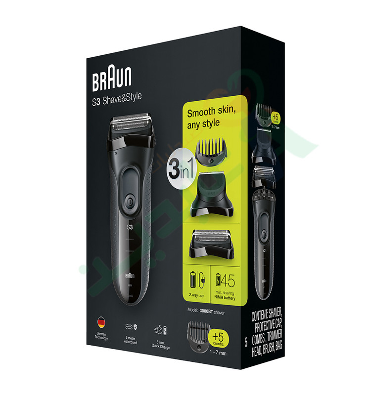 BRAUN S3 SHAVE&STYLE 3 IN 1 BT300