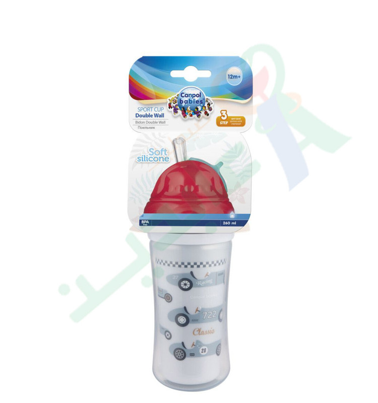 CANPOL BABIES SPORT DOUBLE WALL CUP+12 MONTH 260ML