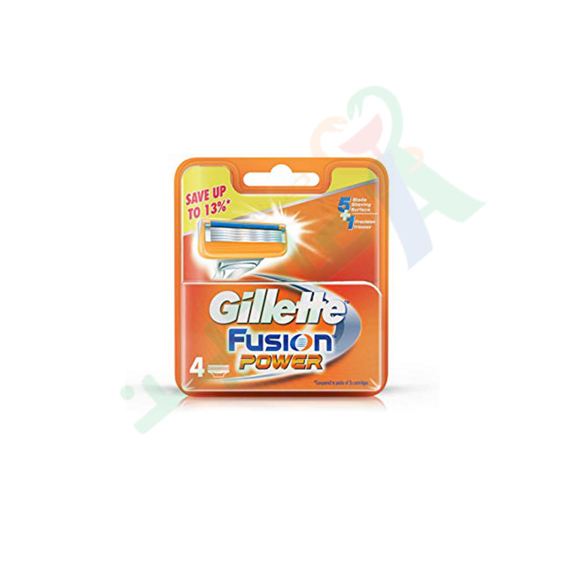 GILLETTE FUSION POWER BLADES 4  Piece