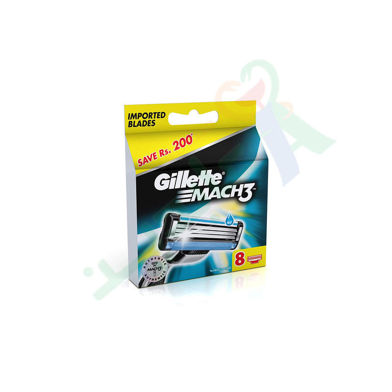 GILLETTE MACH 3 BLADES 8  Piece