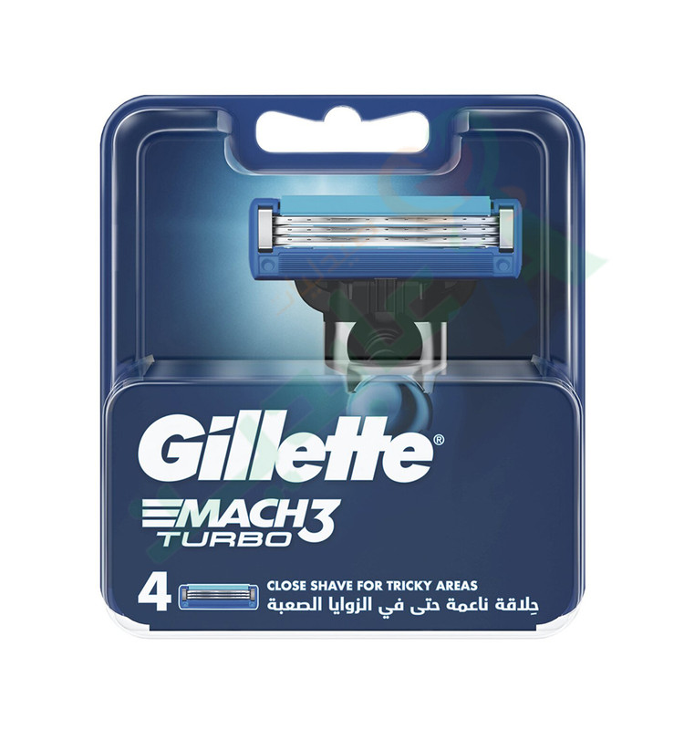 GILLETTE MACH 3 TURBO BLADES 4  Piece