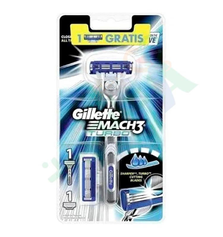 GILLETTE MACH 3 TURBO MACHINE + 1 BLADES