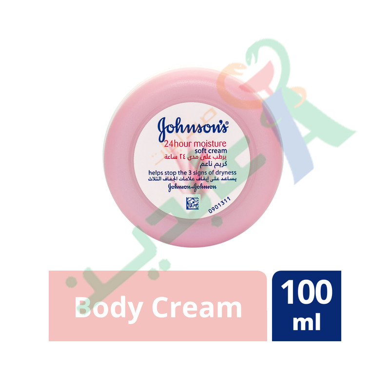 JOHNSONS 24HOUR MOISTURE SOFT CREAM 100ML