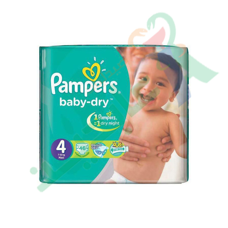 PAMPERS BABY DRY (4) 46 pieces