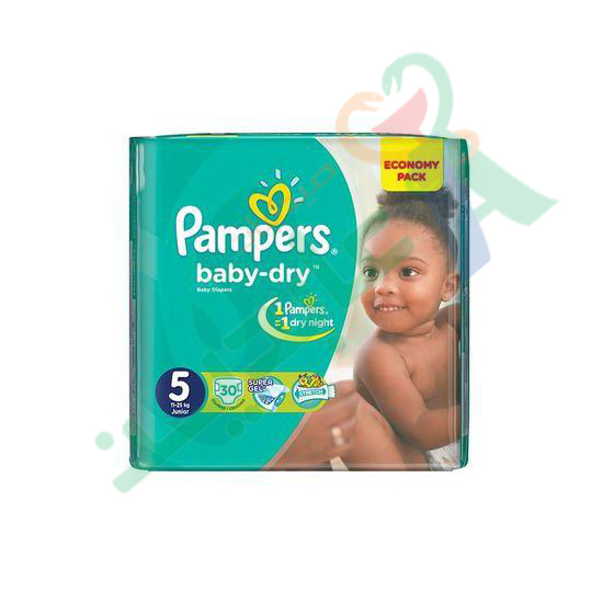 PAMPERS BABY DRY (5) 30 DIAPERPERS