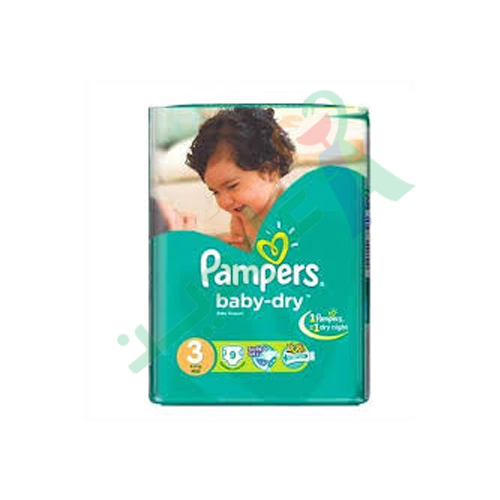 PAMPERS BABY DRY SIZE (3) 9 pieces