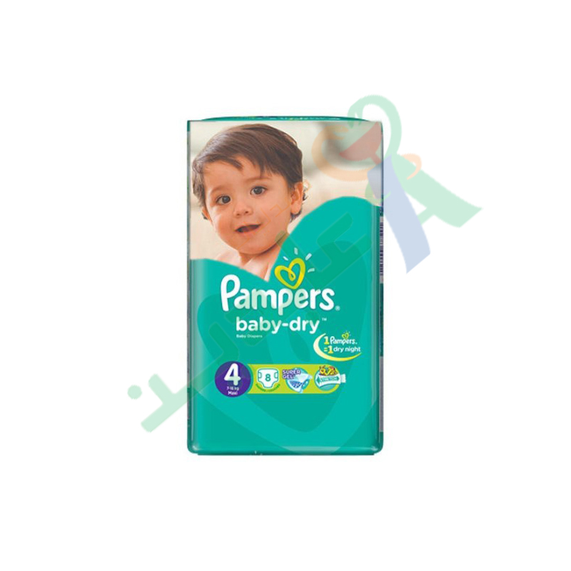 PAMPERS BABY DRY SIZE (4) 8 pieces