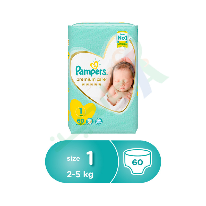 PAMPERS PREMIUM CARE (1) 60  DIAPERPER