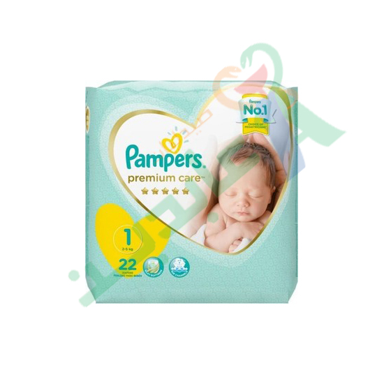 PAMPERS PREMIUM CARE SIZE (1) 22 pieces