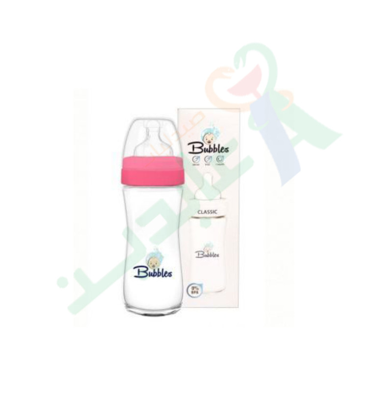 BUbbLES FEEDING BOTTLE CLASSIC  260ML 8546 (ROSE)