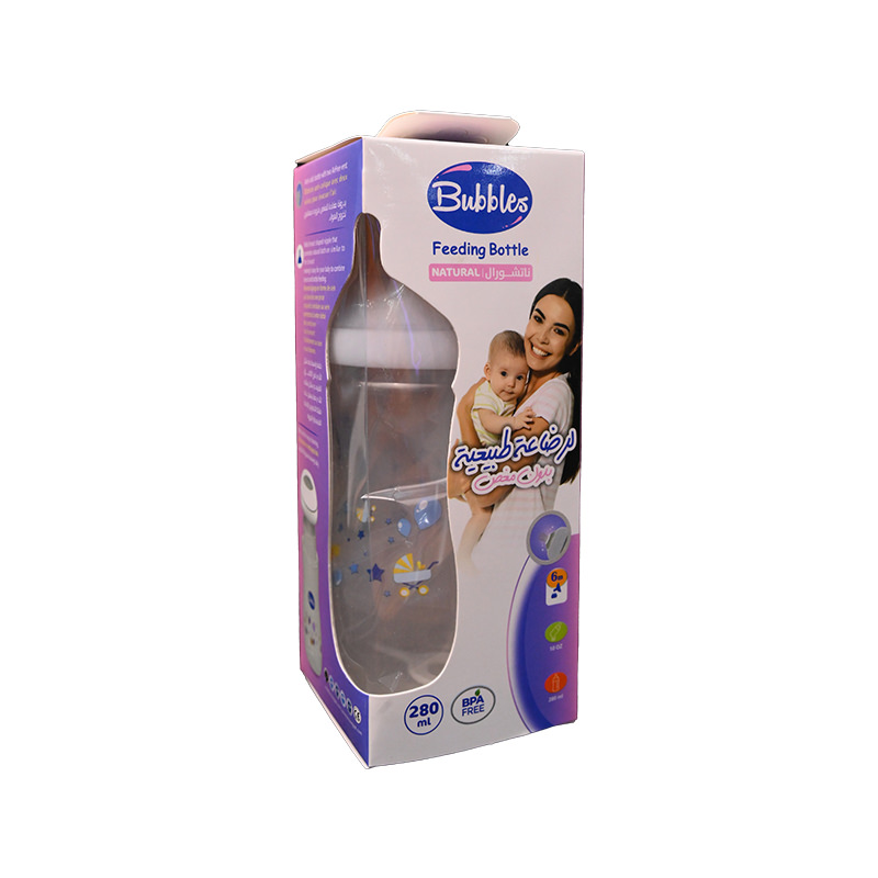 BUbbLES FEEDING BOTTLE NATURAL 280ML 8072(WHITE)
