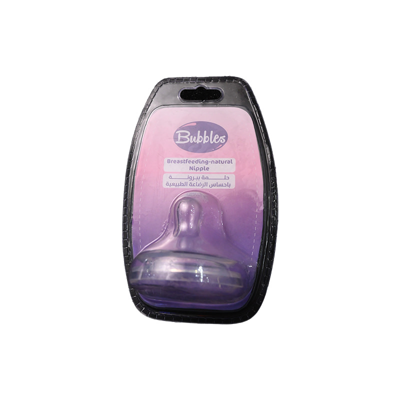 BUBBLES NATURAL NIPPLE +12 MONTHS