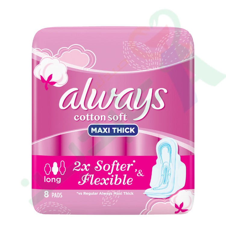 ALWAYS COTTON MAXI THICK LONG 8PADS 326