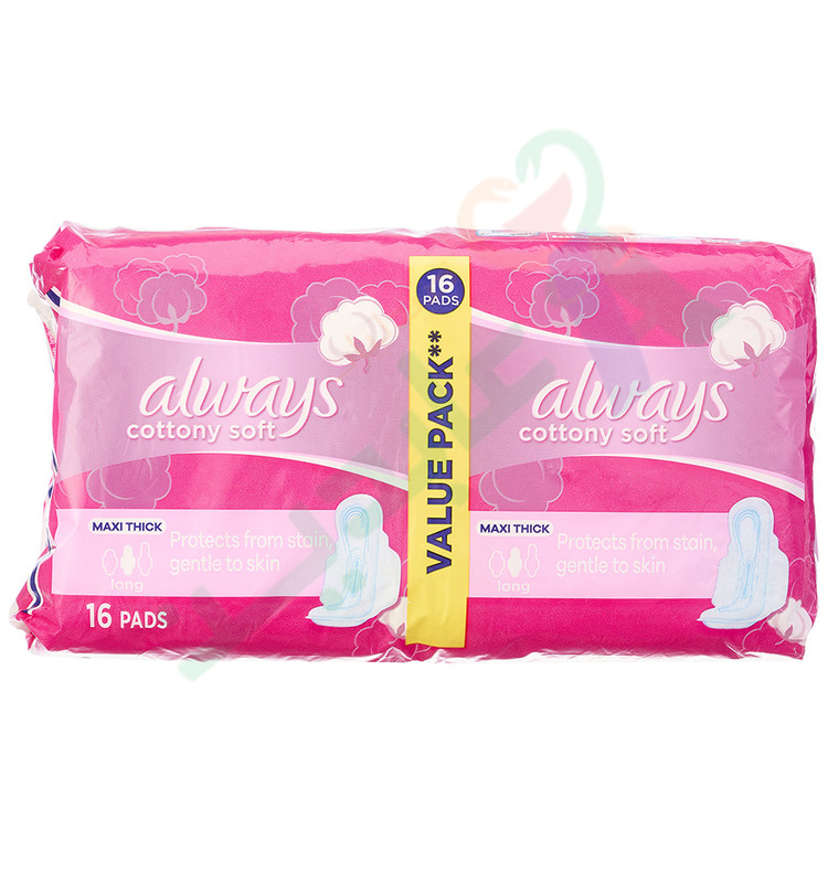 ALWAYS MAXI THICK COTTON LONG 16 PADS