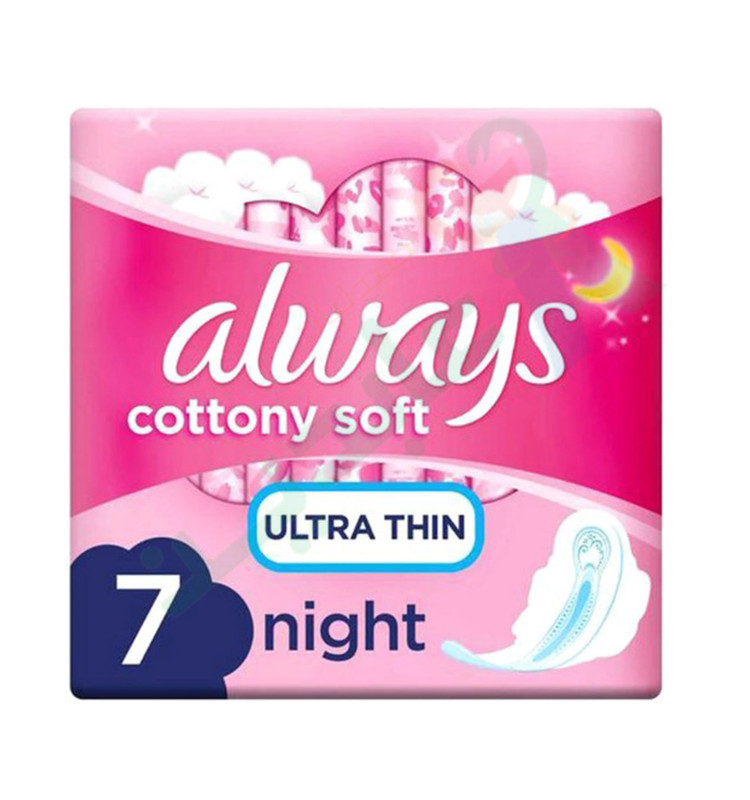 ALWAYS ULTRA THIN COTTON WINGS LONG NIGHT 7Piece