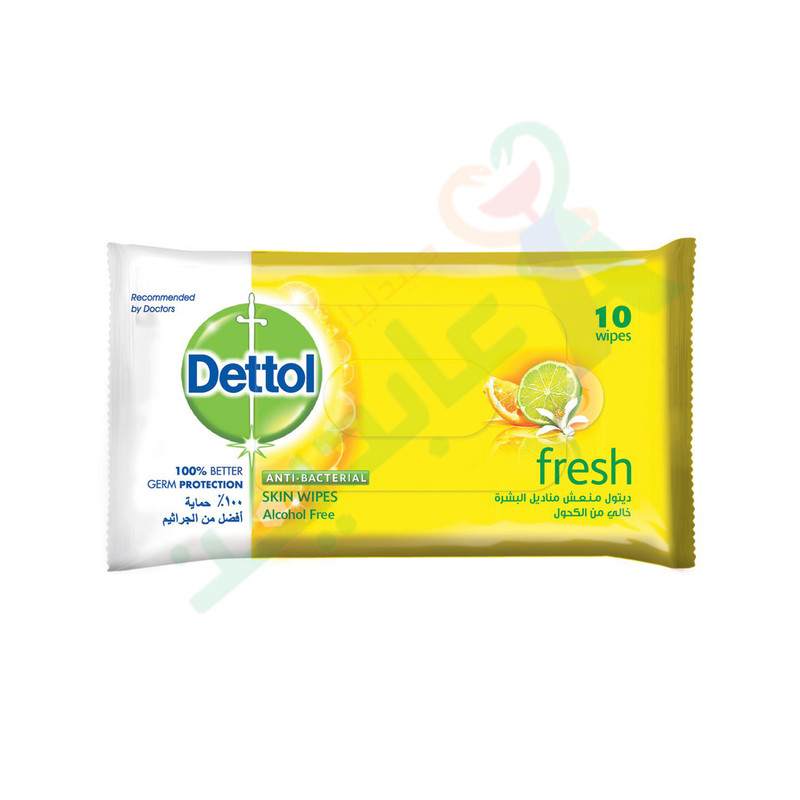 DETTOL WIPES FRESH 10 WIPES--
