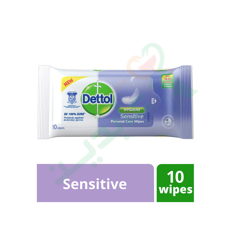 DETTOL WIPES SENSETIVE 10 WIPES--
