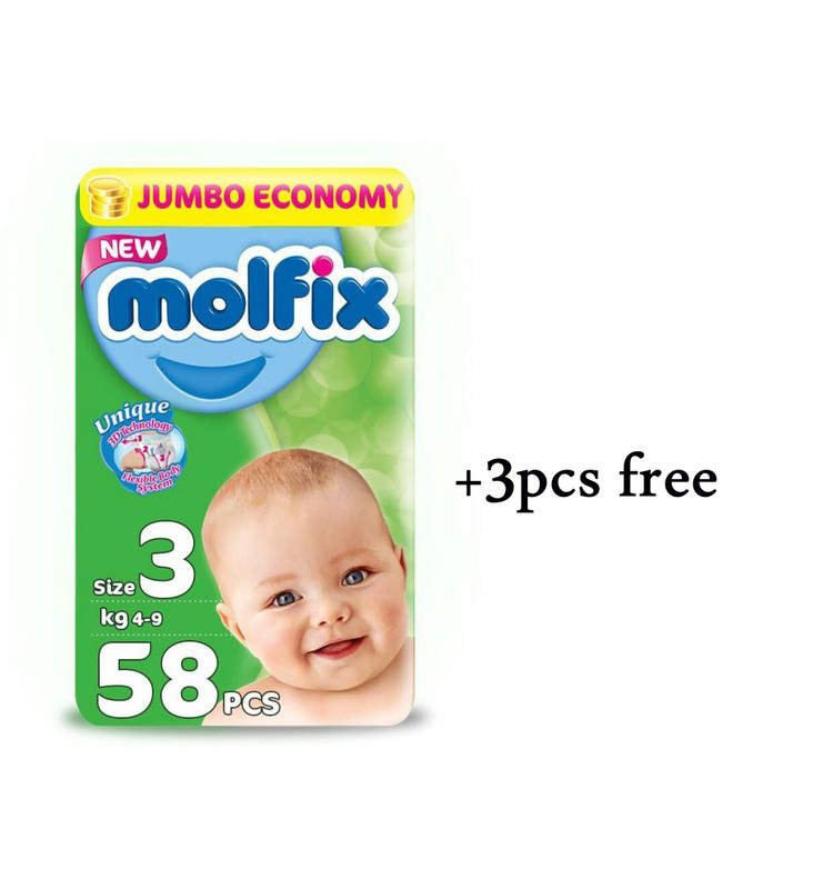 MOLFIX MIDI JUMBO (3) 58 +3 DIAPERPER