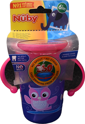 NUBY WORLDWIDE CUP BRAND +6 MONTH  240ML CODE10410