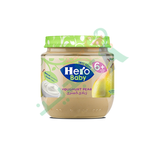HERO BABY YOGHURT PEAR 130 GM كمثرى وزبادى--
