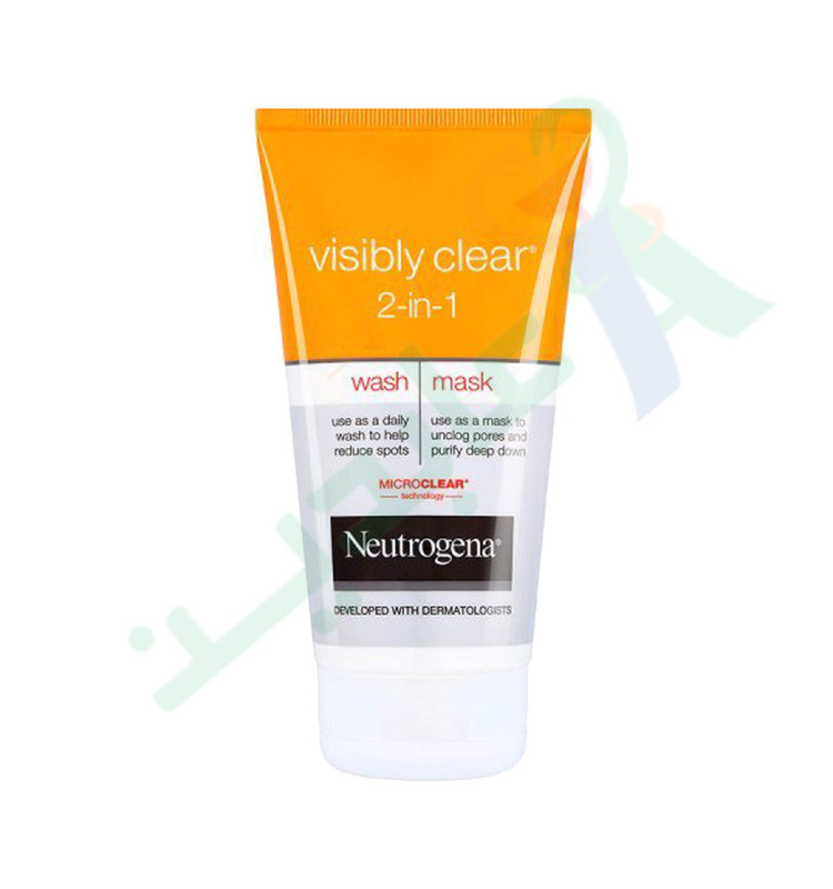 NEUTROGENA VISIBLY CLEAR 2X1 WASH & MASK 150ML