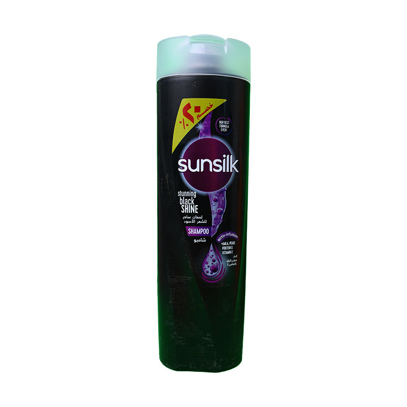 SUNSILK SHAMPOO STUNNING BLACK SHINE 350 ML DISCOUNT20%