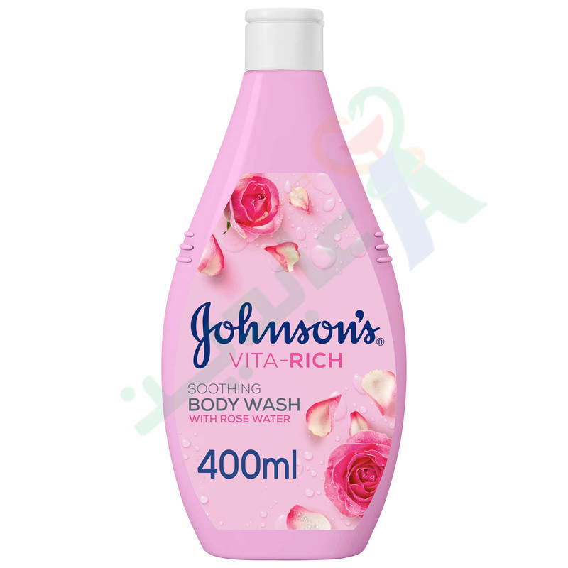 JOHNSON VITA-RICH BODY WASH ROSE WATER 400ML