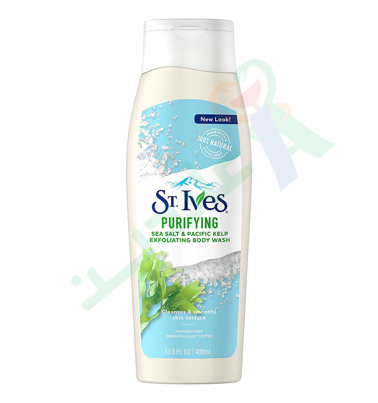 ST.IVES PURIFYING CLEANSES&SMOOTH BODY WASH 400ML