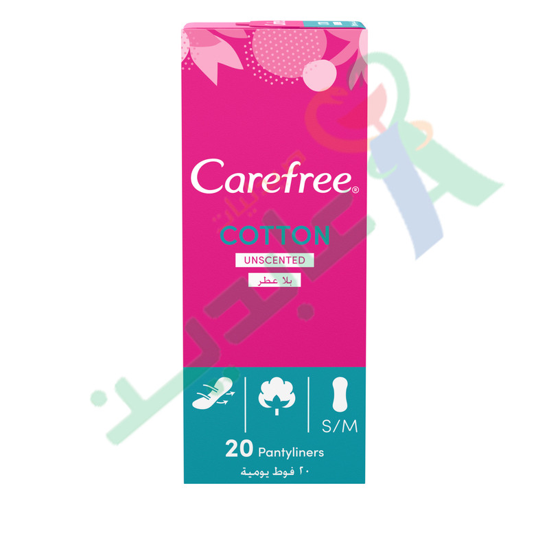 CARE FREE WITH COTTON UNSCENTED 20PAD