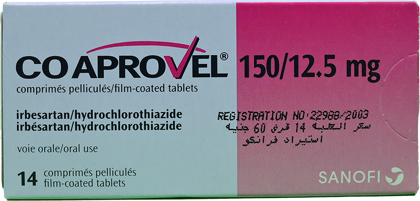 CO APROVEL 150 / 12.5 MG 14 TABLET