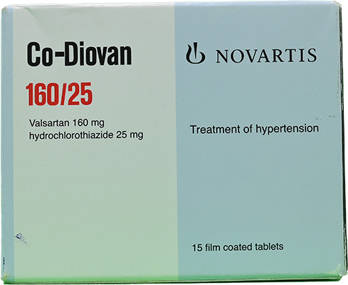 CO DIOVAN 160 / 25 MG 15 TABLET