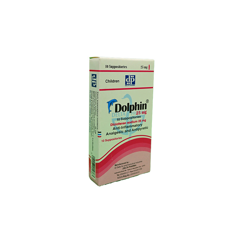 DOLPHIN 25 MG 10 SUPPOSITORIES