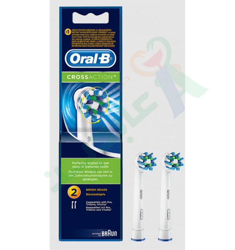 ORAL-B CROSS ACTION 2 PRUSH HEADS