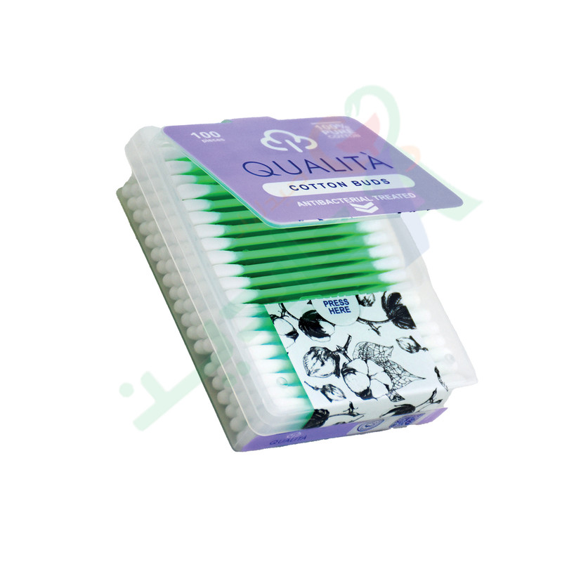 QUALITA COTTON BUDS ANTIBACTERIAL 100 Piece 113--