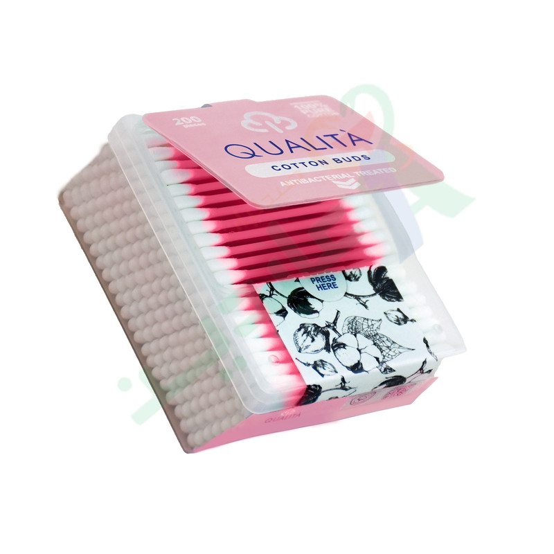 QUALITA COTTON BUDS ANTIBACTERIAL 200 Piece 120